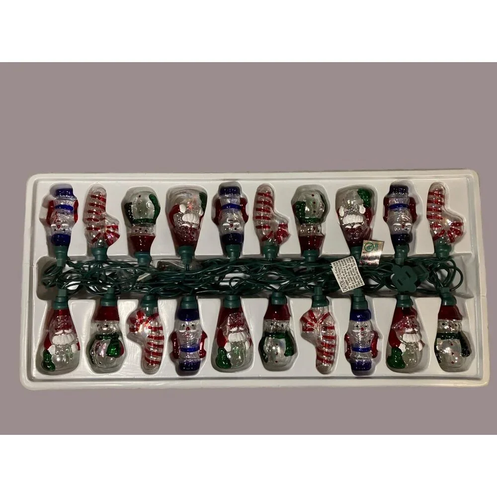 Indoor Christmas Lights With Santa & Candy Cane Figures J. Hofert Co.